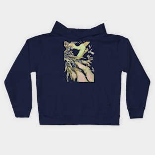 A flying broken android in a pack of drones Kids Hoodie